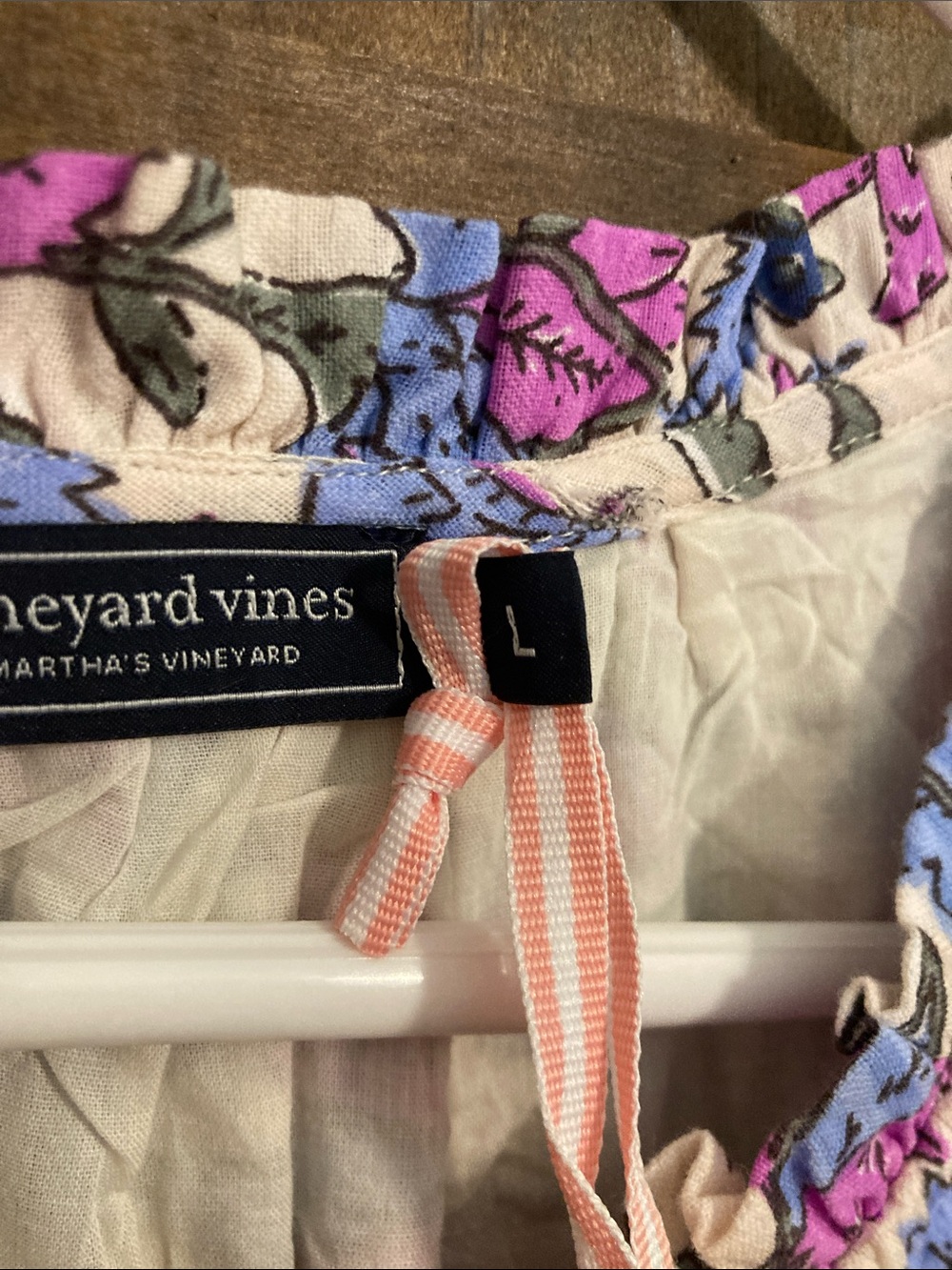 Vineyard Vines Pink & Lavender Floral Tie-Waist Maxi Dress Women’s size Large - Picture 14 of 16